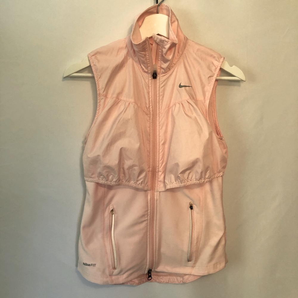 Nike Dri Fit Running Full Zip Vest - Pink - XS